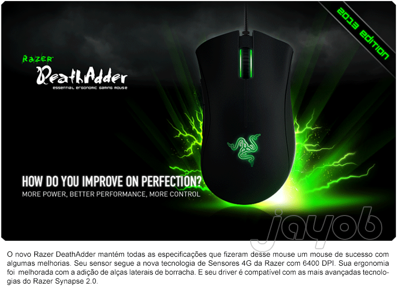 Mouse Razer Deathadder 2013 4G 6.400DPI - JAYOB - Sua Loja Gamer ...