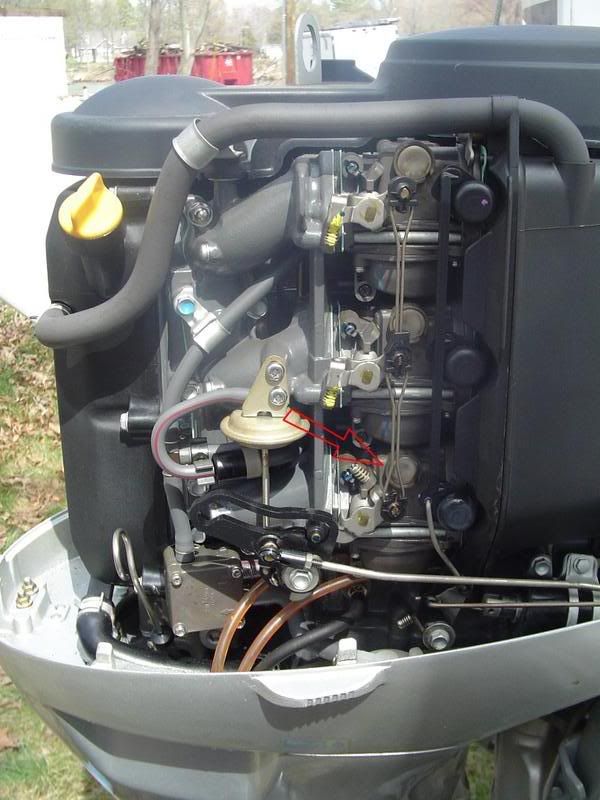 Rebuilding honda outboard carburetor #7