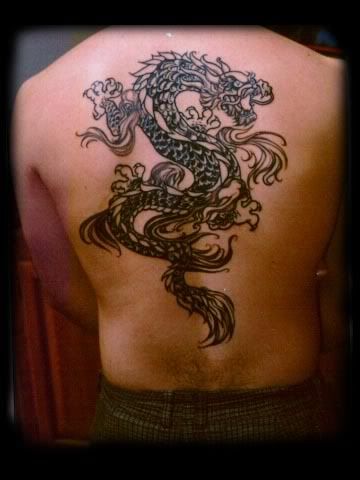 tattoo lotus et dragon
