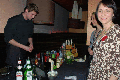 Happy Folks at an Open Bar