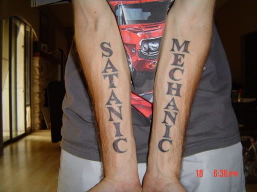 Satanic Mechanic Tats