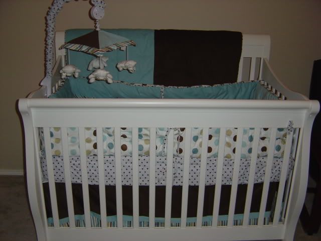 Crib with Bedding