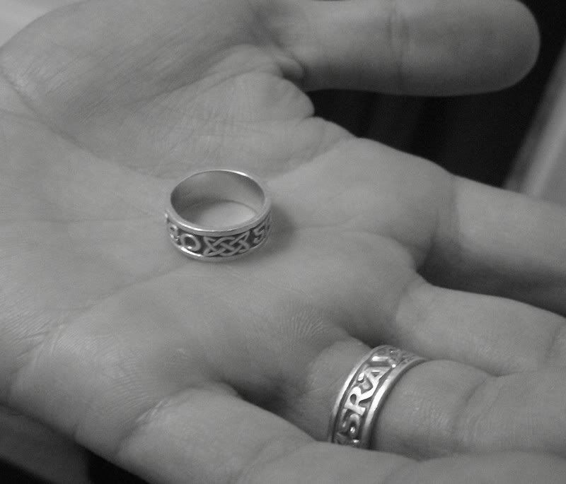 my tiny ring in eston\'s hand