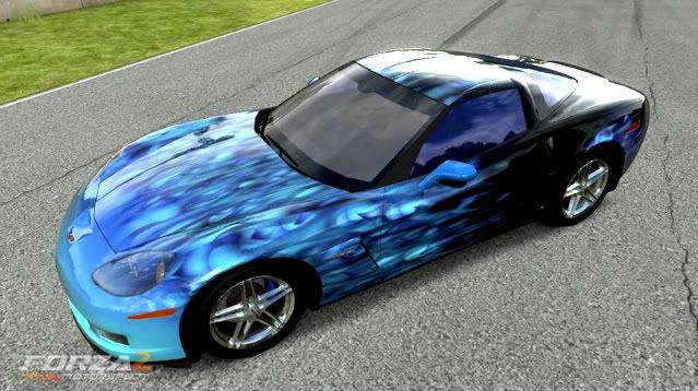 blue flame corvette