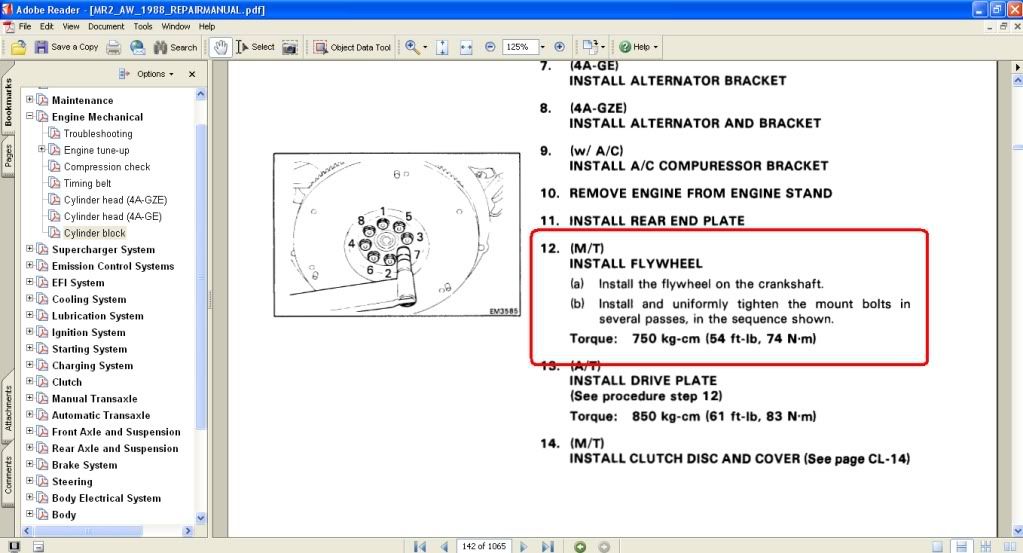 Flywheel bolt torque? MR2 Owners Club Forum