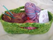 Felted Basket on "Gillyweed" from Spiffy Knits:  second