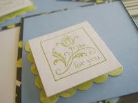 For You Calling Cards in Faded China by Amy Butler (set of 12)