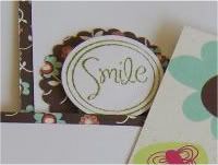 "Smile"  Calling Cards on Carolyn Gavin's Greenhouse designer papers