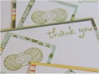 FFS: "Thank You" Hand Knit Calling Cards with Amy Butler designer papers