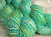 "Sea Life" on worsted weight 100% wool: 2 skeins, 6 oz.