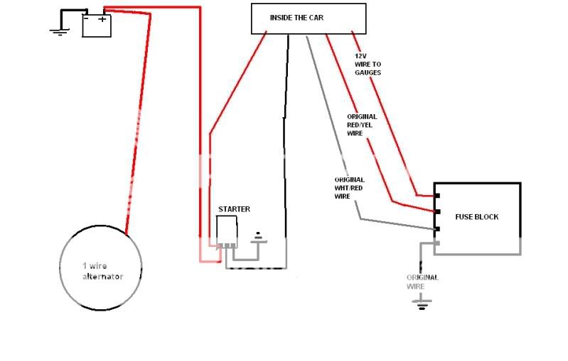 Ford 1 wire alternator wiring diagram #7