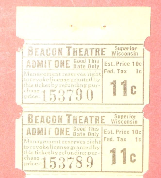 Old 1940s 11 Cent Theatre Tickets - Strip of 10 SEE!! | eBay