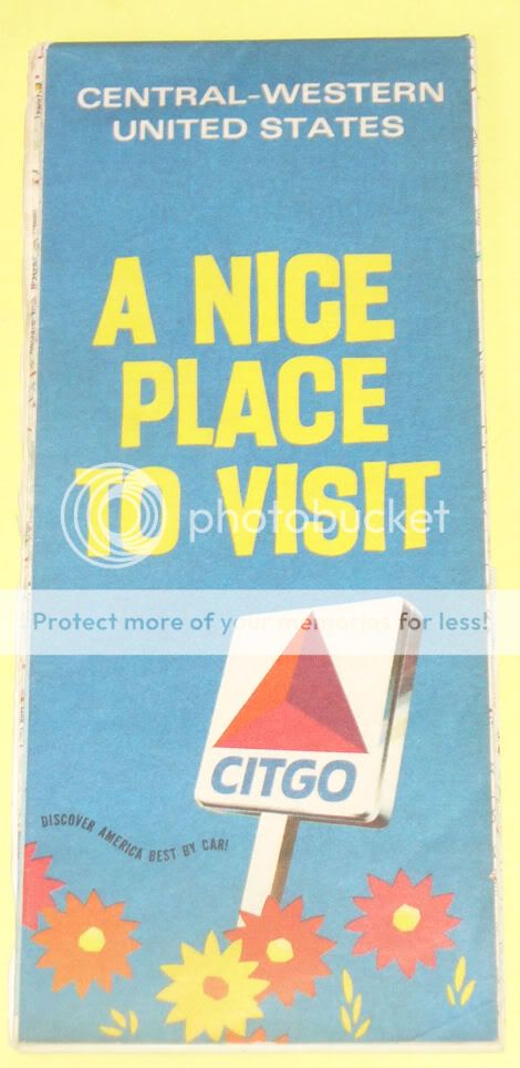 CITGO 1970 Central & Western USA Road Map” Great Graphics