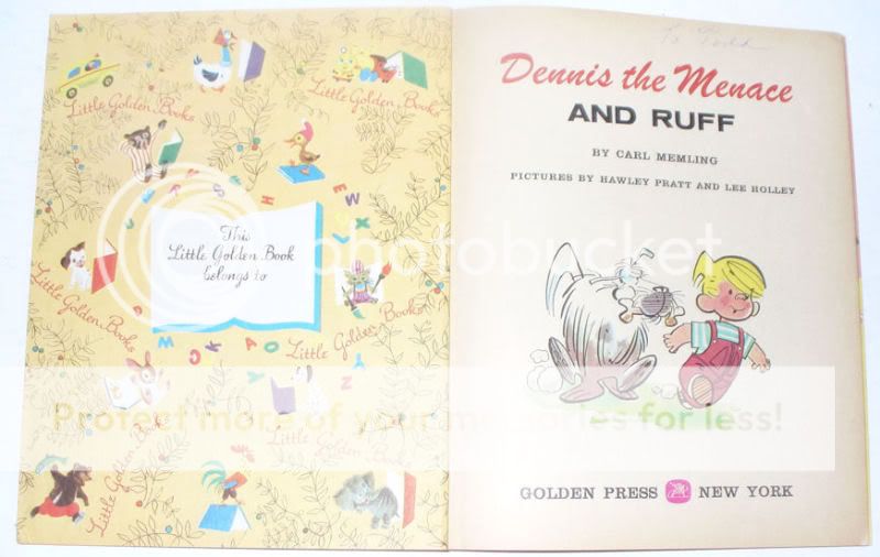 Dennis The Menace & Ruff Little Golden book B Edition 1959