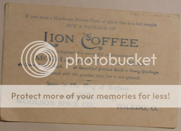 Lion Coffee #1   early 1900s Ad card Great Graphics  